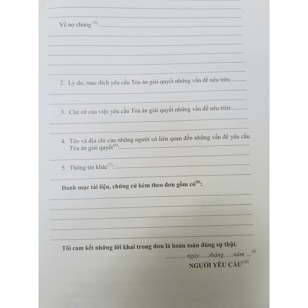 Mẫu đơn ly hôn thuận tình Tòa án nhân dân quận Bình Tân, TP HCM + bản hướng dẫn viết đơn ly hôn, hồ sơ ly hôn