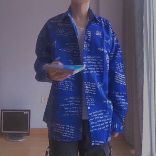 [CÓ SẴN - ẢNH THẬT] Áo sơ mi unisex in chữ form rộng in hoạ tiết phong cách ulzzang Hàn Quốc