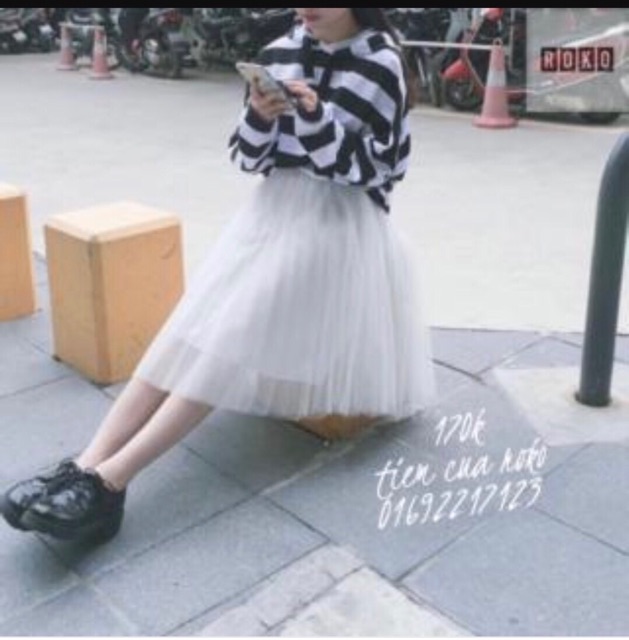 Chân váy ren trơn kèm ảnh thật