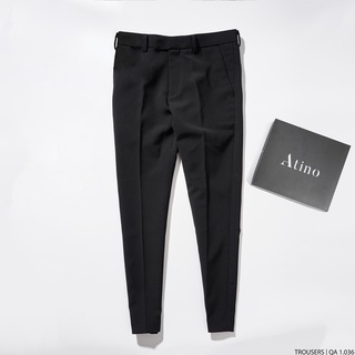 Quần Âu Nam Trơn ATINO Vải Polyester Co Giãn Pha Rayon Thông Thoáng Form Regular QA1.036
