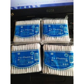 Bịch 12 gói tăm bông vệ sinh tai, mũi thân nhựa (100 cây/ gói)