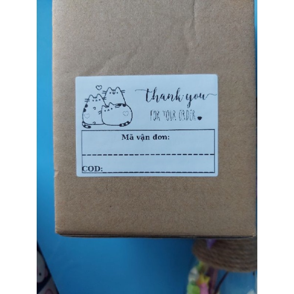 Tem ghi mã vận đơn, phiếu gửi hàng cute kích thước 7x5cm