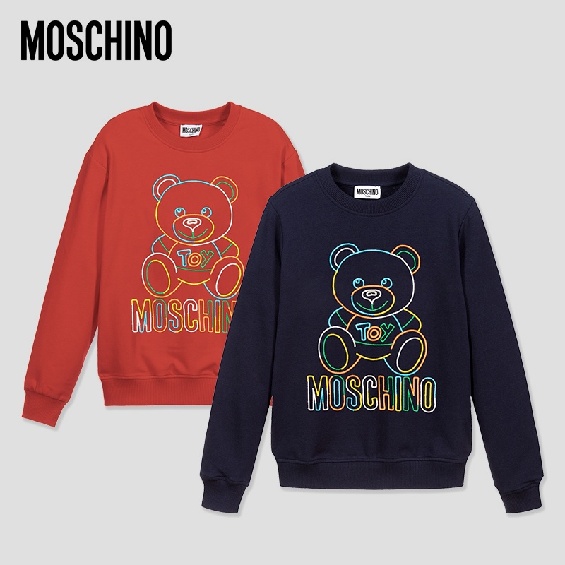 Áo Thun Tay Dài In Hình Gấu MOSCHINO Trẻ Trung Cho Nam Nữ