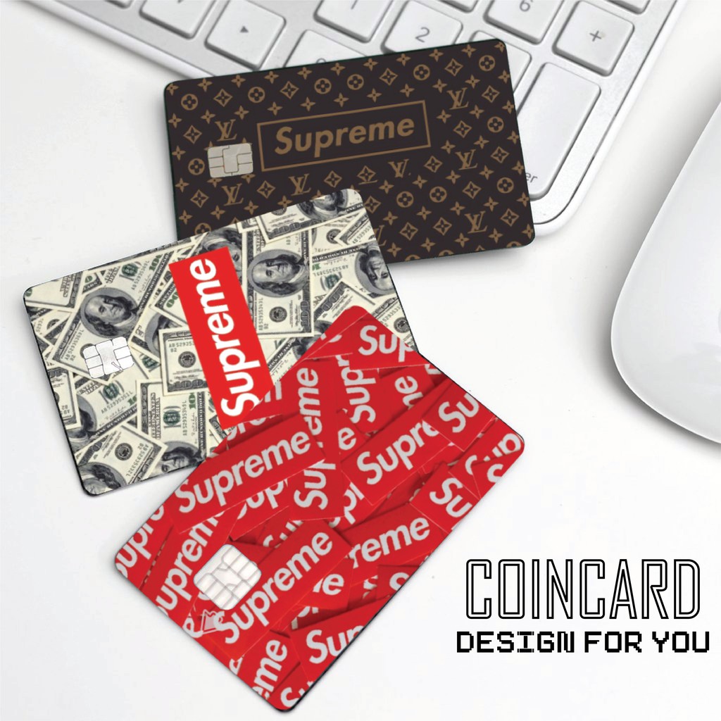 SUPREME (Sticker / Miếng dán Thẻ ATM, Thẻ Ghi nợ, Tín dụng)  | Dán thẻ ATM COINCARD