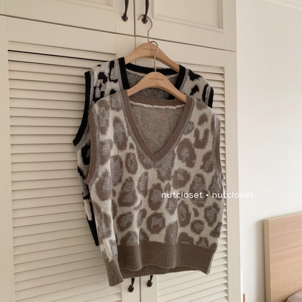 Áo gile len da báo _ A0276 | BigBuy360 - bigbuy360.vn