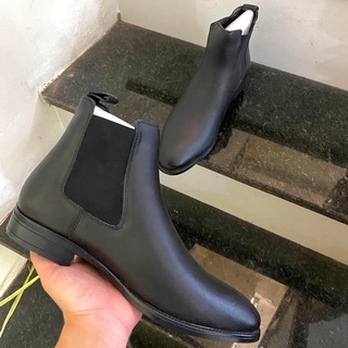 Giày Chelsea Boots Classic, giày bốt nam da bò đế cao su