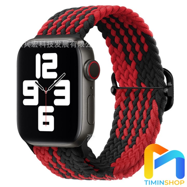 Dây đeo Apple Watch series 3/ 4/ 5/ 6/ 7/ SE - Dệt bằng Nylon, khóa trượt