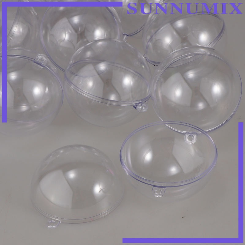 Bộ 10 quả châu trong suốt 6cm trang trí cây thông Noel