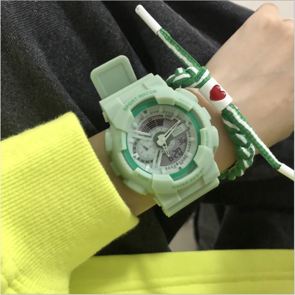 Đồng Hồ Nữ Sport Xanh Thể Thao Dây Cao Su Siêu bền -BinhMinhShop | BigBuy360 - bigbuy360.vn