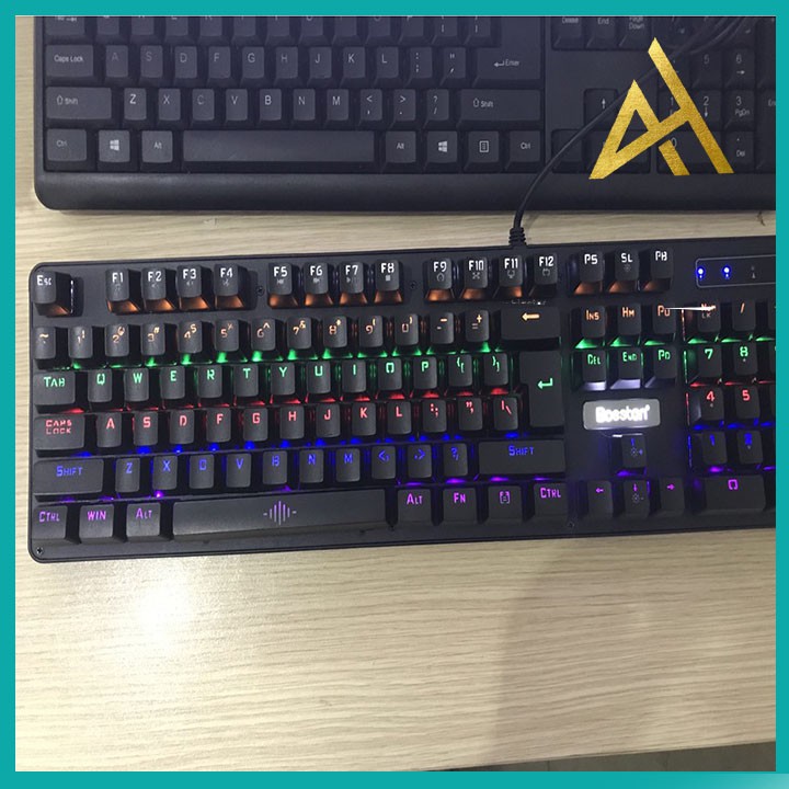 Bàn Phím Máy Vi Tính Laptop Chơi Game BOSSTON MK912A LED 7 Màu RGB - Bàn phím Cơ Keyboard Gaming Có Dây