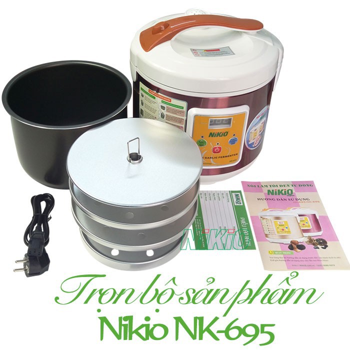 Máy làm tỏi đen Nhật Bản Nikio NK-695 - 5 lít - Đỏ Tím