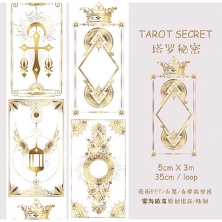 Băng dính PET tape hoạ tiết decor tập viết, sổ tay, sổ Bullet Journal, sổ Planner - Tarot Secret