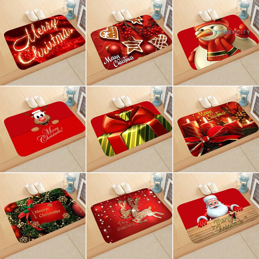 Thảm lót cửa chùi chân Chống Trượt Họa Tiết Giáng Sinh