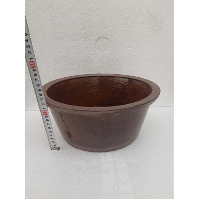 Thau chậu đựng nước bằng sành loại trung 30 cm