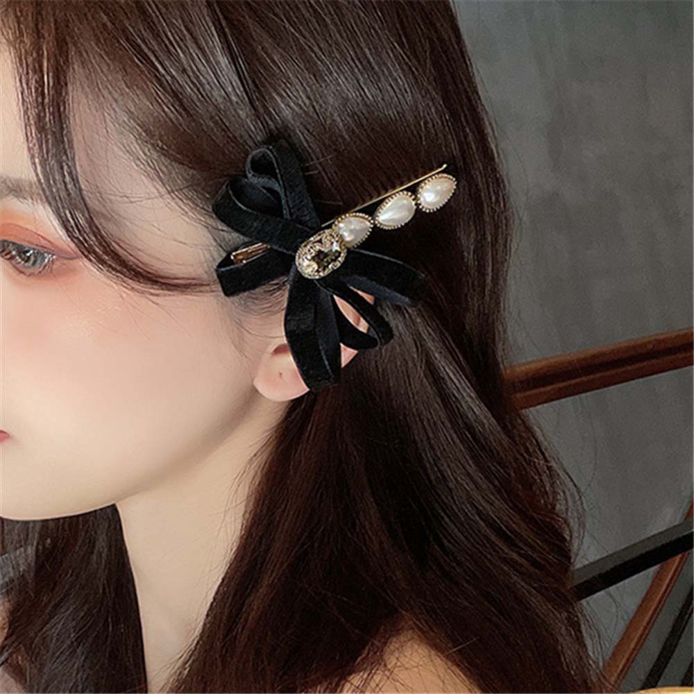 Kẹp Tóc Mỏ Vịt Đính Ngọc Trai Giả Thời Trang Cho Nữ