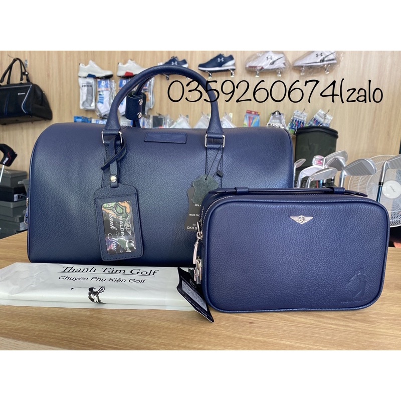 Túi Đựng Đồ Golf Da Bò Thật- Chuẩn Chính Hãng Maldini