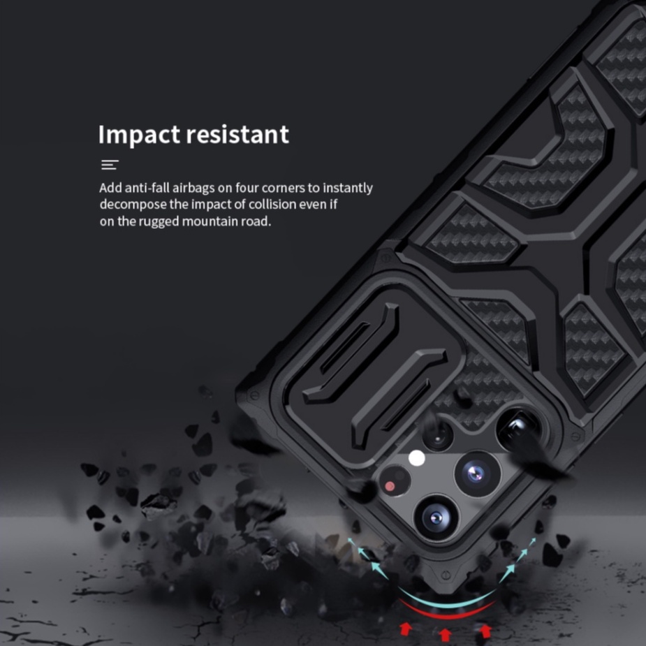 Ốp lưng chống sốc  Samsung S22 Ultra Carbon Nillkin Adventure Case