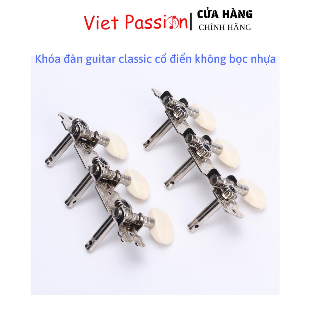 Bộ khóa đàn guitar acoustic đàn cổ điển dây nylon có liền 2 vế kèm ốc vít thay thế Viet Passion