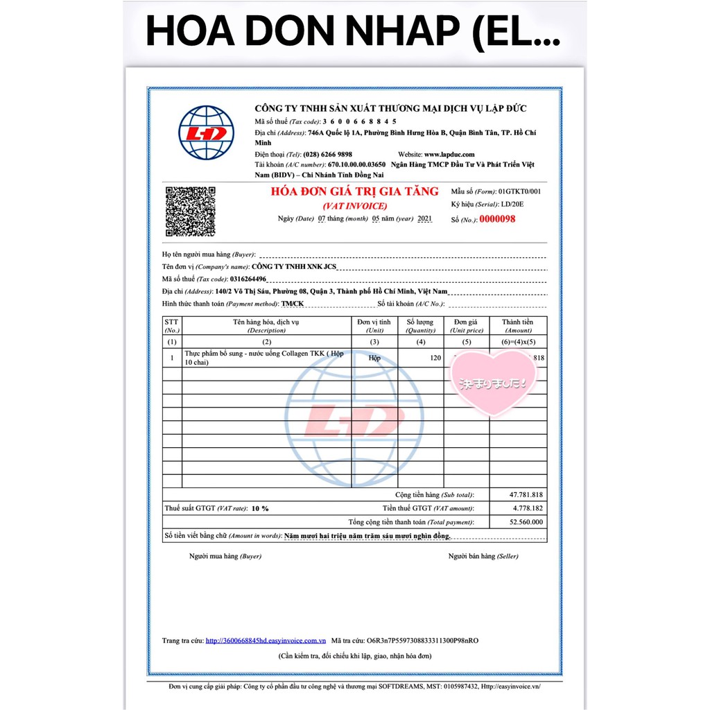 [Chính Hãng] Hộp 5 Chai Nước Uống Đẹp Da TKK Collagen 5000mg Glucosamine 300mg | Thế Giới Skin Care