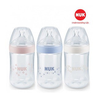 Bình sữa pp cổ rộng nuk 260ml, sz m, 6-18m