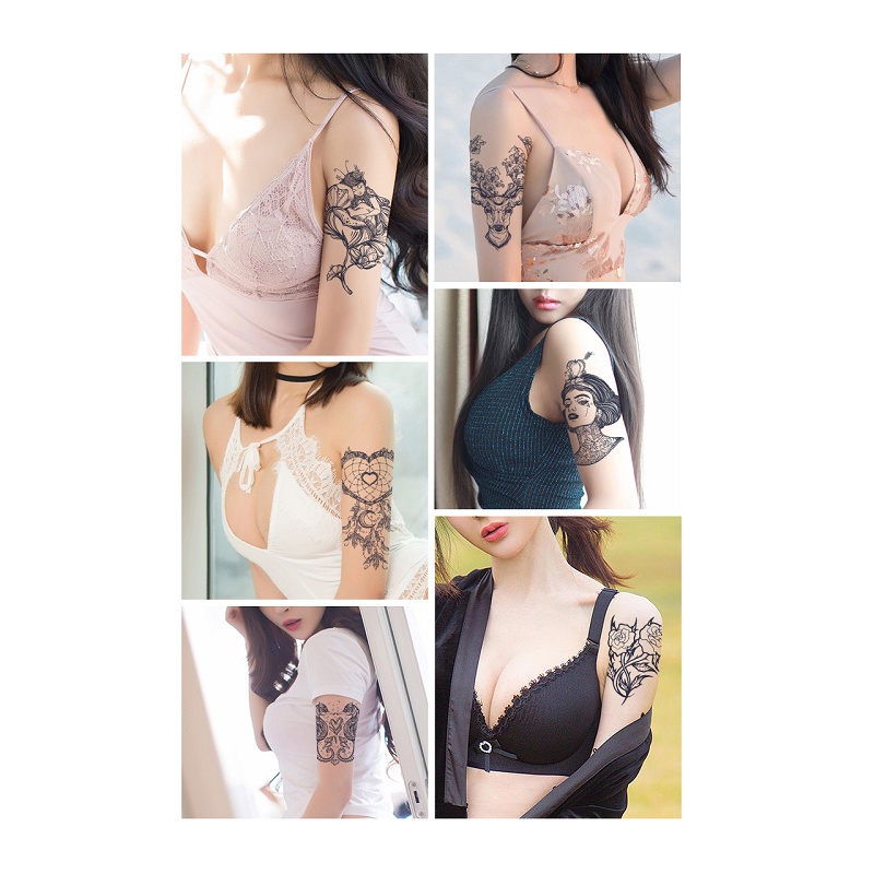 Hình xăm dán tạm thời 11 x 16 cm Unisex chống thấm nước có thể kéo dài đến 15 ngày JIAMIN Magic Tattoo
