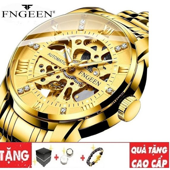 ĐỒNG HỒ CƠ NAM AUTOMATIC FNGEEN 6018 DÂY KIM LOẠI CAO CẤP CHÍNH HÃNG