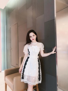 Váy ren trắng tiểu thư
