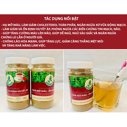 Cao khô Giảo Cổ Lam nguyên chất (Giảm mỡ máu - Ổn định huyết áp)
