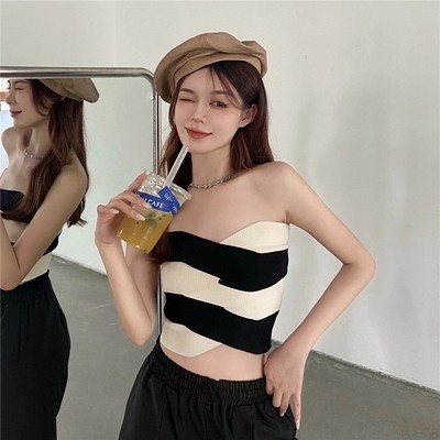 Áo Ống Dệt Kim Phong Cách Hàn Quốc Xinh Xắn Cho Nữ | BigBuy360 - bigbuy360.vn