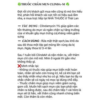 [ XỊN ] Kem Chấm Mụn,Kem Xẹp Mụn Clinda_m Thái Lan [ CHÍNH HÃNG ]