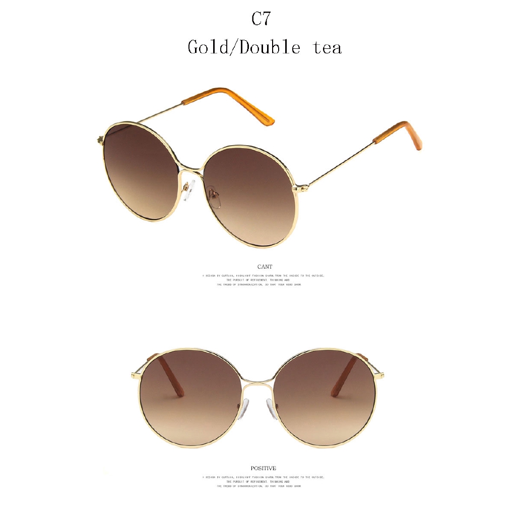 Kính mát gọng tròn phong cách vintage thời trang cho nữ