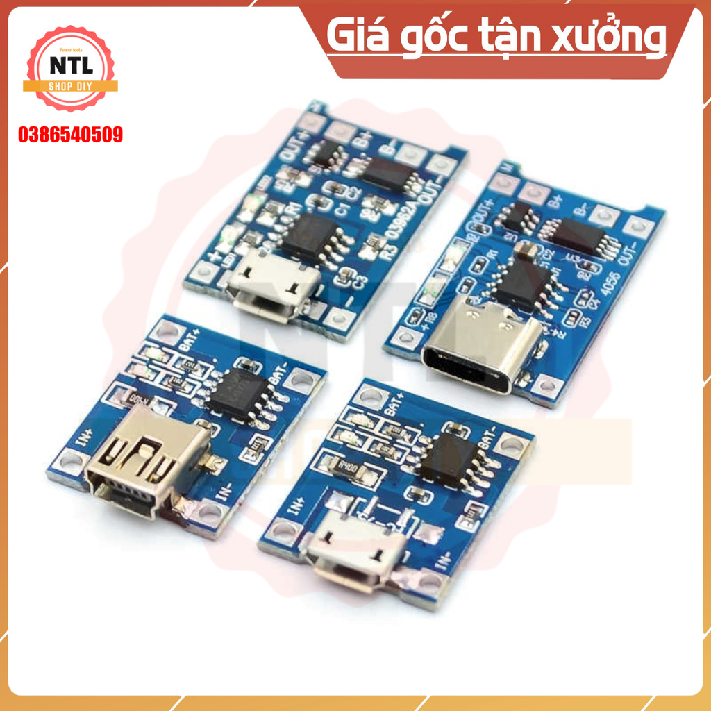 Mạch sạc pin Lithium-ion 18650 TP4056 1A