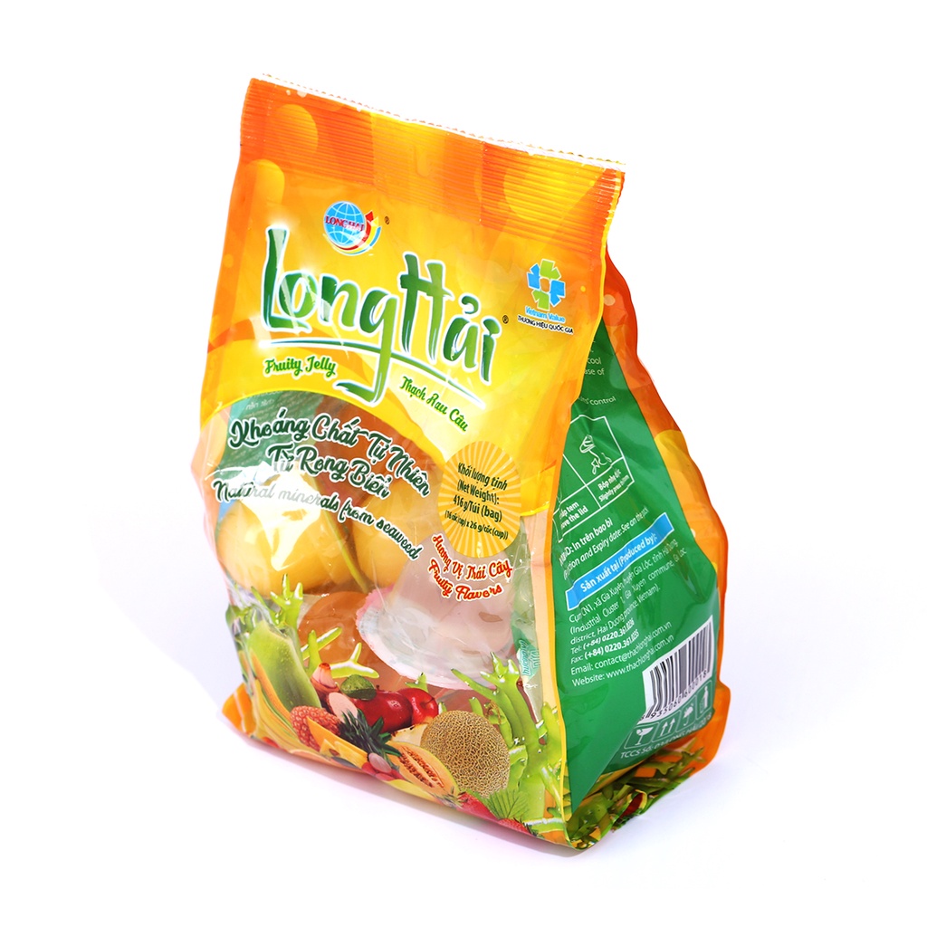 Thạch Rau Câu Long Hải Hương Vị Tổng Hợp Trọng Lượng Túi 416 G
