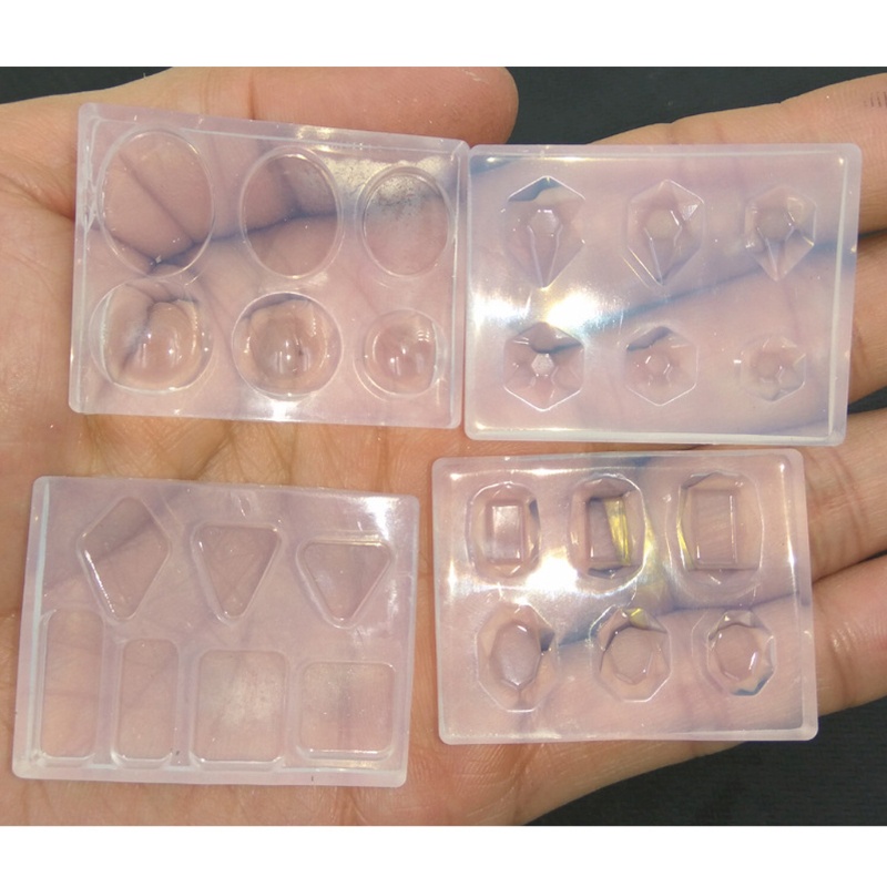 Sa Khuôn Silicon Trong Suốt Hình Chữ Nhật Làm Trang Sức DIY