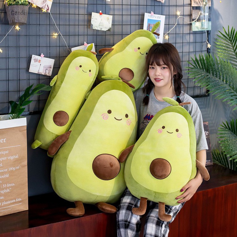 Gấu Bông Quả Bơ Siêu Ngộ Nghĩnh - Gối Ôm Quả Bơ - Quà Tặng Cho Bé - Size 35cm-95cm