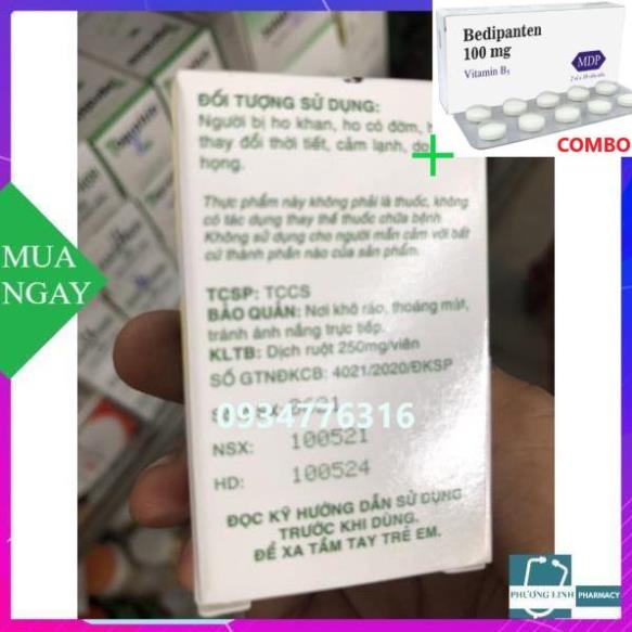 Combo Bedipanten 100mg +  Viên nang mềm EUCAPHOR (40 viên )