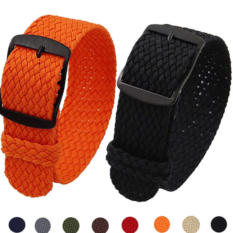 Dây đeo đồng hồ bằng nylon canvas bện 18mm 20mm 22mm dành cho nam nữ