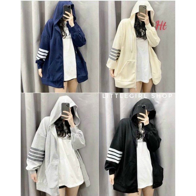 Áo khoát nữ dây kéo phối vòng tay bao chất hàng chuẩn shop-A853