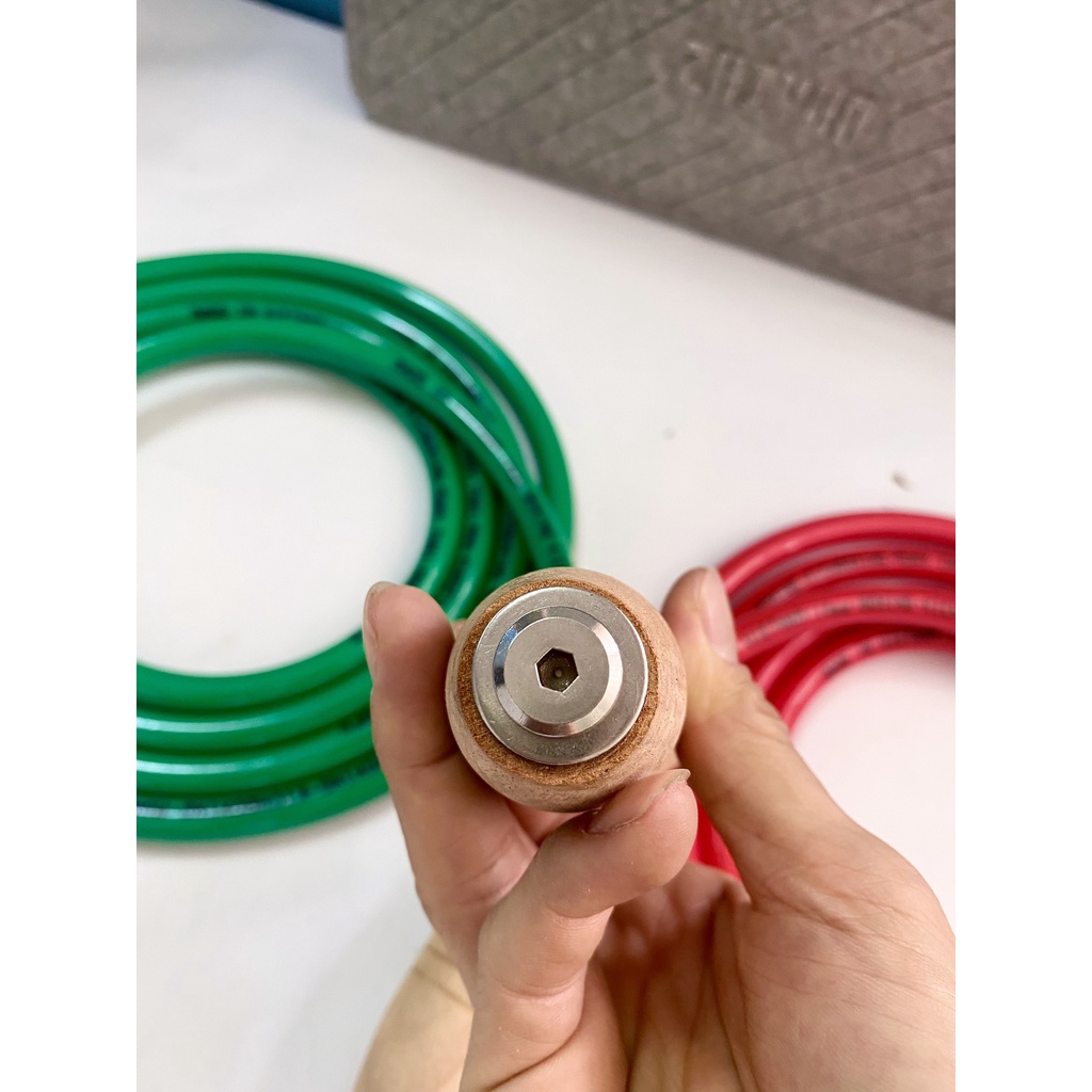Dây Nhảy thể lực bản to cán gỗ dây nhựa 14mm  dùng cho thể lực rất tốt dài 3m