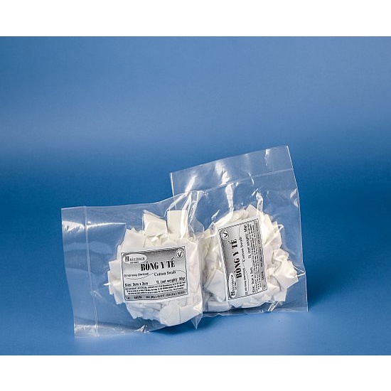 ✅ BÔNG CẮT MIẾNG TIỆT TRÙNG BẢO THẠCH  - Thấm hút dịch tiết, máu, làm sạch vết thương, chặn máu khi tiêm