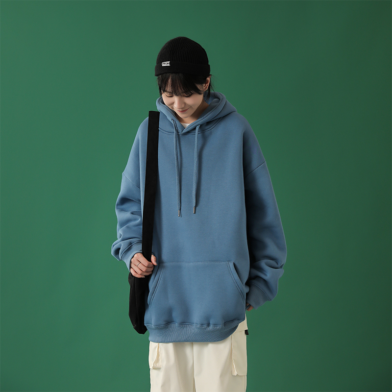 (FREESHIP + ẢNH THẬT) ADHD0001 Áo hoodie tay dài dáng dài rộng màu trơn phong cách Hàn Quốc thả ga lựa chọn