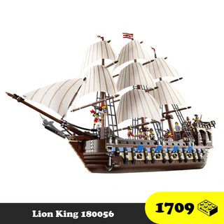 Đồ chơi Lắp Ráp Thuyền Hải Quân Trung Cổ Anh 22001 - Lion King X19022 Empire BattleShip - 1709 mảnh ghép