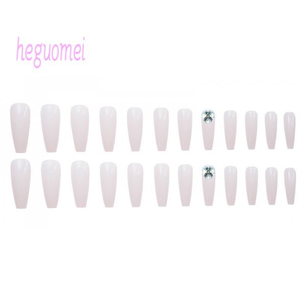 Set 24 Móng Tay Giả Đính Đá Họa Tiết Công Chúa Băng Giá