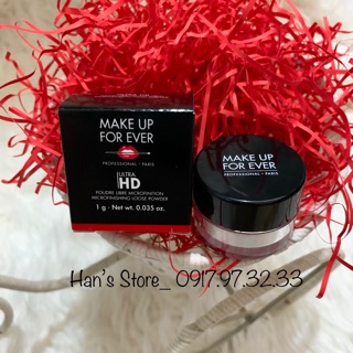 💋[Make Up For Ever] PHẤN PHỦ BỘT KHOÁNG HD POWDER MAKE UP FOR EVER MINISIZE 1G