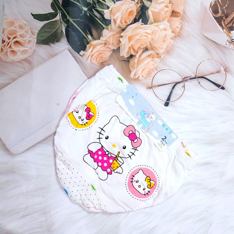 Sét 2 Quần Chíp tam giác, đùi Cotton lạnh - sịp bé gái