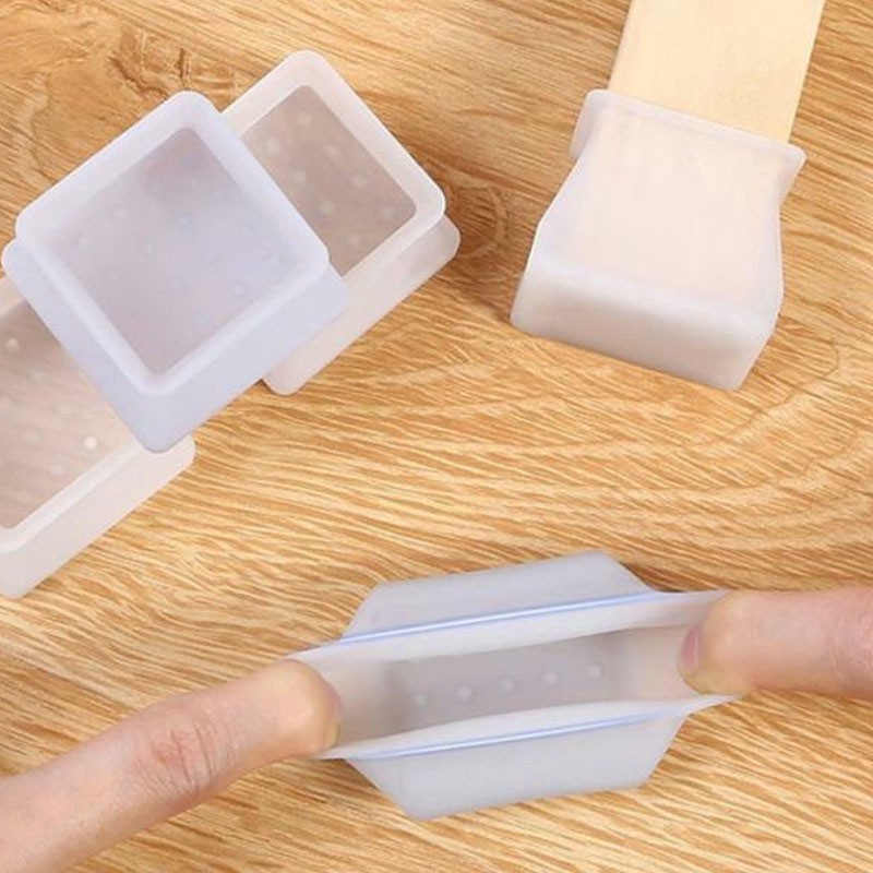 Miếng Bọc Chân Ghế, Bàn Hình Vuông Bằng Silicone Dày