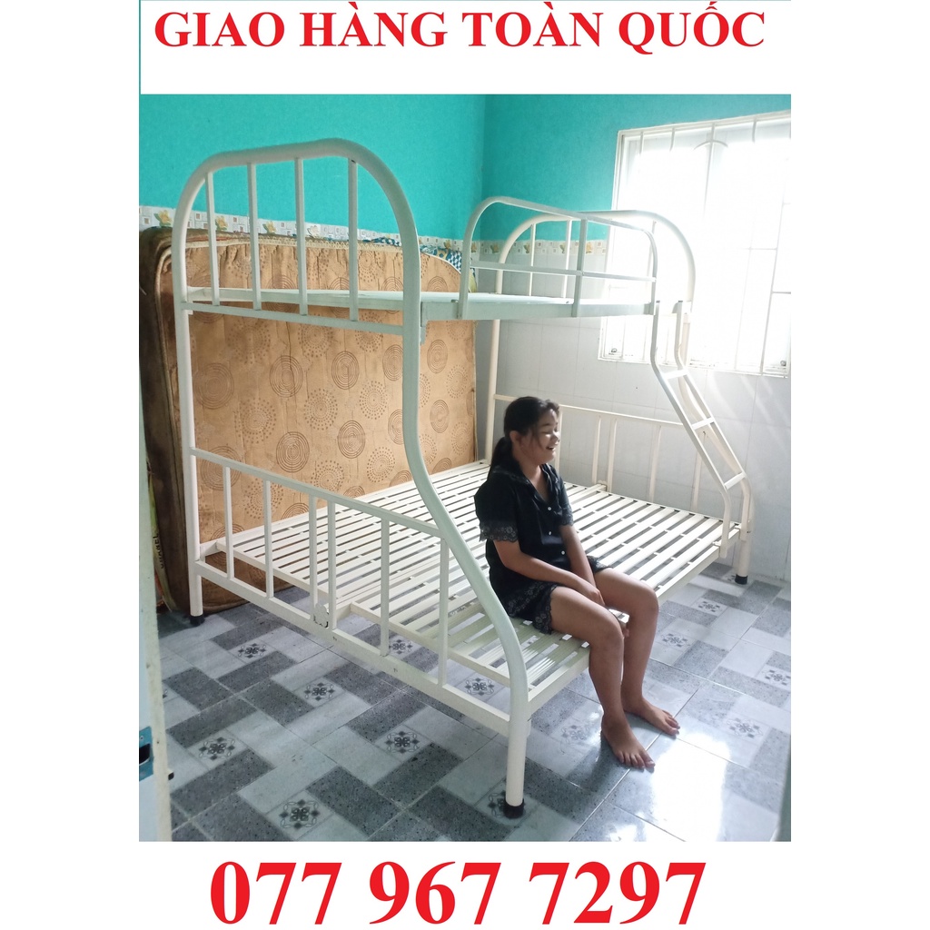 giường tầng trẻ em, giường tầng người lớn trên 1m4 dưới 1m6 dài 2m giường tầng ống tròn hàng new 100%