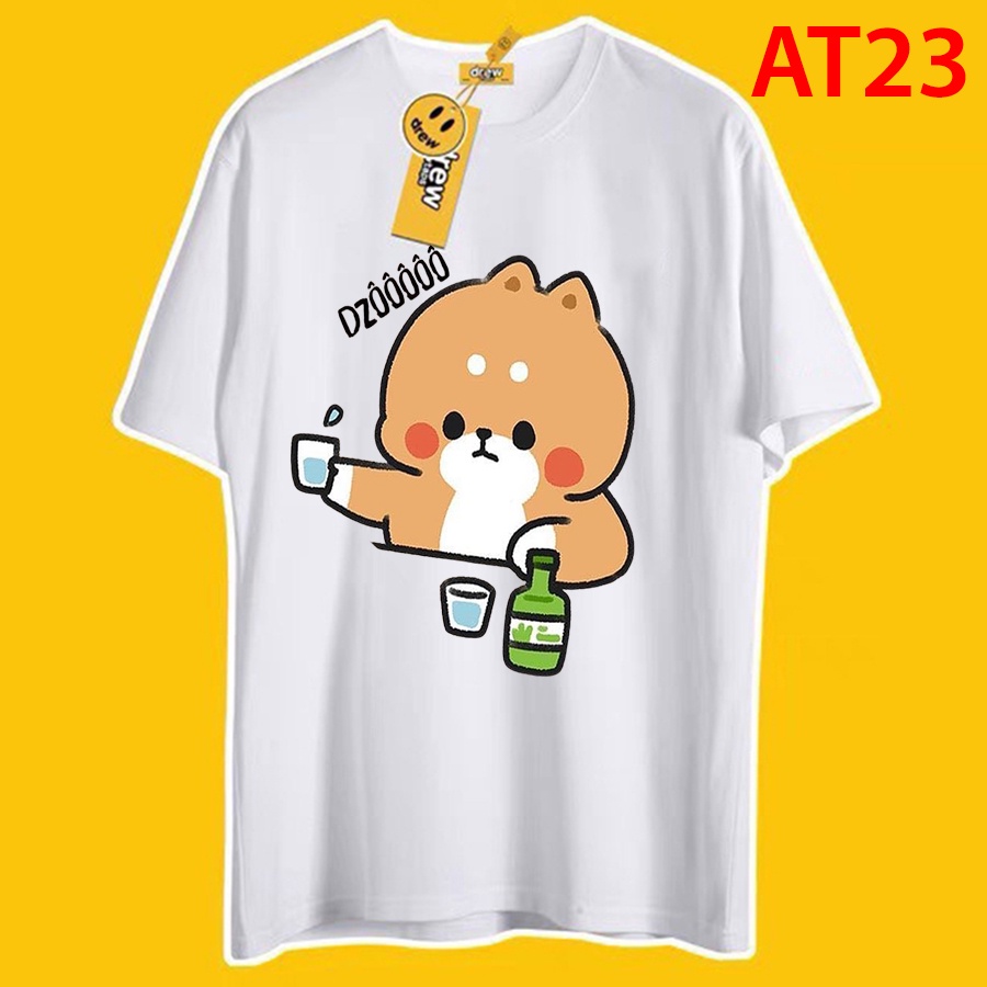 Áo thun Unisex Basic Tee 100% Cotton, phông trơn nam nữ tay lỡ oversize form rộng - AT22