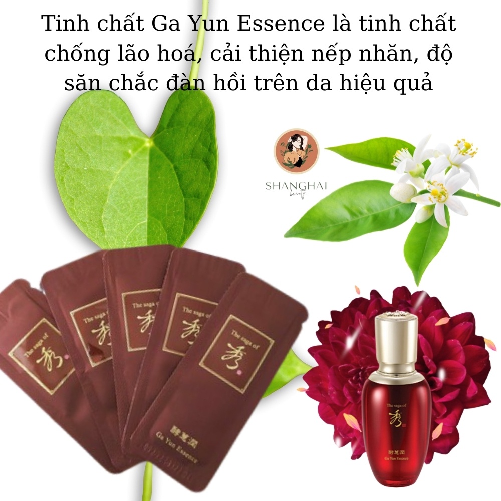 Combo 30 Gói Tinh Chất Trẻ Hóa Cao Cấp Của Saga Ga Yun Essence Giữ Ẩm Nuôi Dưỡng Chống Lão Hóa Giúp Da Săn Chắc Đàn Hồi