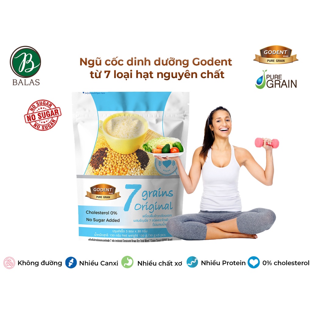 Ngũ Cốc Dinh Dưỡng Godent Từ 7 Loại Hạt Nguyên Chất - Túi 150g